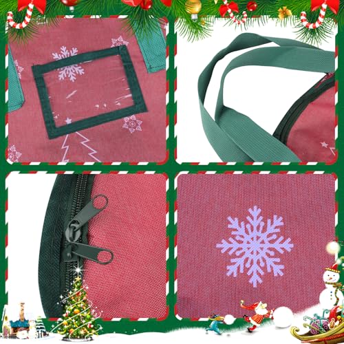 Miniatura 3 de Taoq C 75 Cm Bolsa De Almacenamiento De Coronas Navideñas, Contenedor De Almacenamiento De Guirnalda Bolsa De Almacenamiento De Guirnaldas Navideñas Para Decoración Navideña De Coronas, Rojo