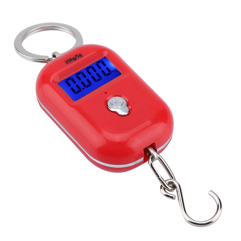 Gavigain Portable Electronic Hook Scale 25kg/5g Mini Digital Scale Pocket Key Chain Weight Hook for Fishing Luggage : Clothing, Shoes & Jewelry