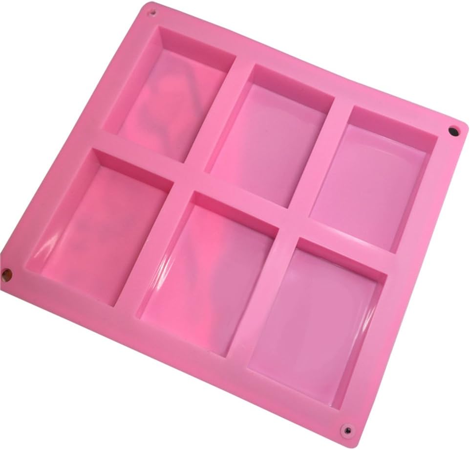 Ruikey. Silicone Mould 6 Grid Rectangular DIY Soap Cake Cookie Chocolate Mould