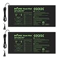 BN-LINK Durable Seedling Heat Mat Warm Hydroponic Heating Pad Waterproof 10" x 20.75" - 2 Pack for Seed Starting Greenhouse and Germination