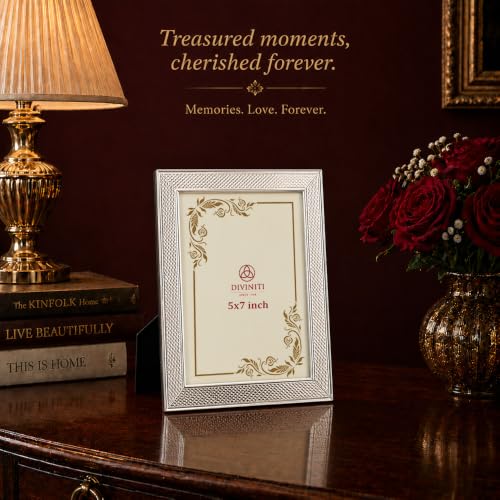 Image of Elegant Silver Photo Frame for Tabletop & Wall Display | Premium Decorative Picture Frame | Home Decor Photo Frame for Living Room, Bedroom, Office | Ideal for Photos, Certificates & Gifts