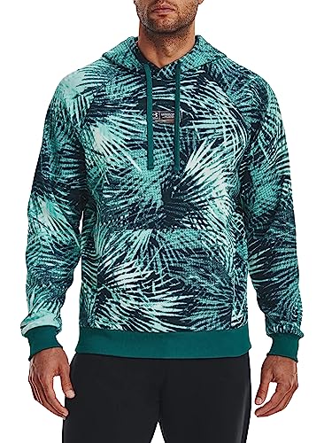 Under Armour Men's UA Rival Fleece Sport Palm Hoodie (as1, alpha, x_l, regular, regular, Cerulean/White - 452)