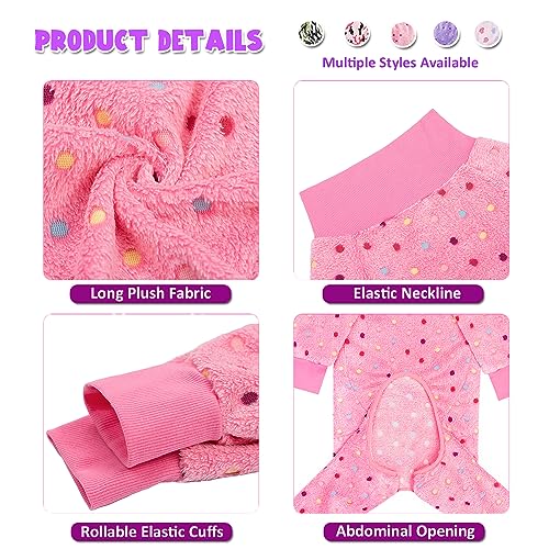BT Bear Dog Winter Clothes,Soft Flannel Pullover Pajamas,Pet Warm Cold Weather Dog Winter Coat Cozy Onesie Jumpsuit PJS Apparel Outfit Clothes for Medium Large Dogs Sleep (7XL,Pink) - Image 3