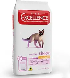 RACAO CAT EXCELLENCE SENIOR CASTRADO FRANGO 10 kg, SELECTA