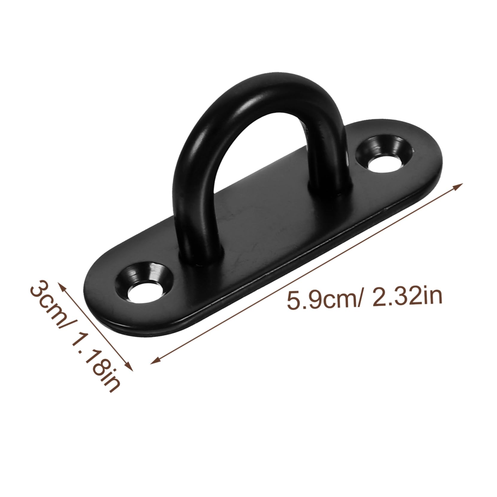 OHPHCALL Stainless Steel Ceiling Hooks 4pcs Pad Eye Plate Hooks u Hooks for Ceiling Fan Heavy Duty Ceiling Hooks