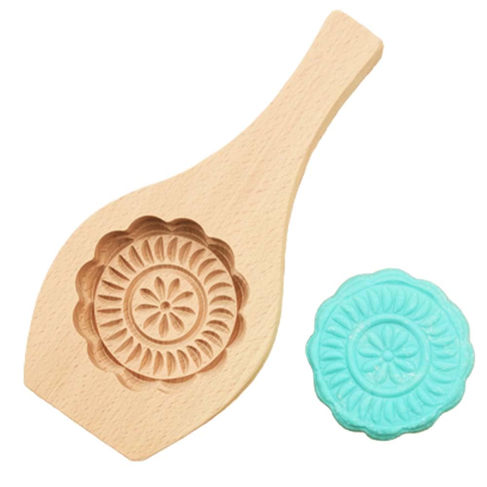 Keksausstecher, Plätzchenformen aus Holz, Kekse, Mondkuchenform, traditionelle chinesische Gebäckformen, Herbstfest-Kuchen, Mondwerkzeug, Kuchenform 3D