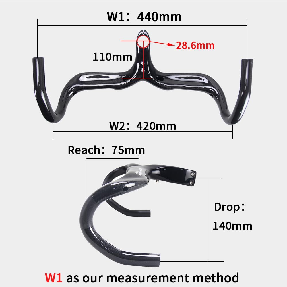Amazon.co.jp: RXL SL ドロップハンドル カーボン 28.6mm ドロップ