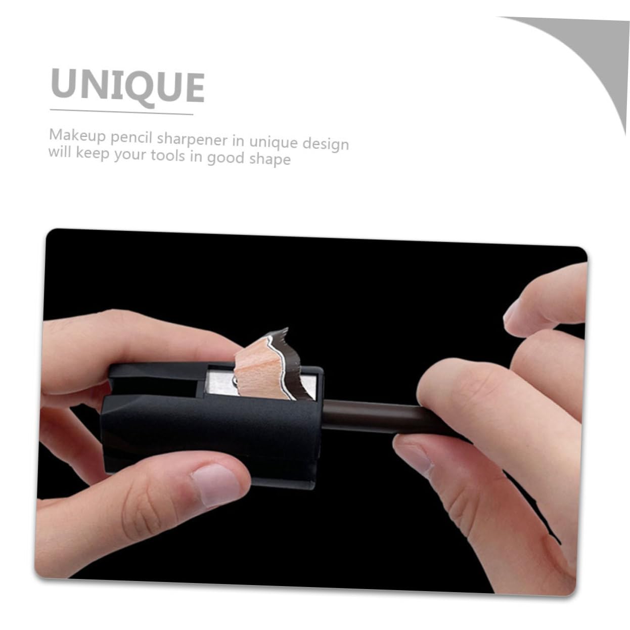 minkissy 5 Stück Augenbrauen Schnitt Bleistiftschärfer Machen Für Frauen Make-up- Anspitzer Für Make-up-stifte Eyeliner -schärfer Gesicht Werkzeug Saigang Black