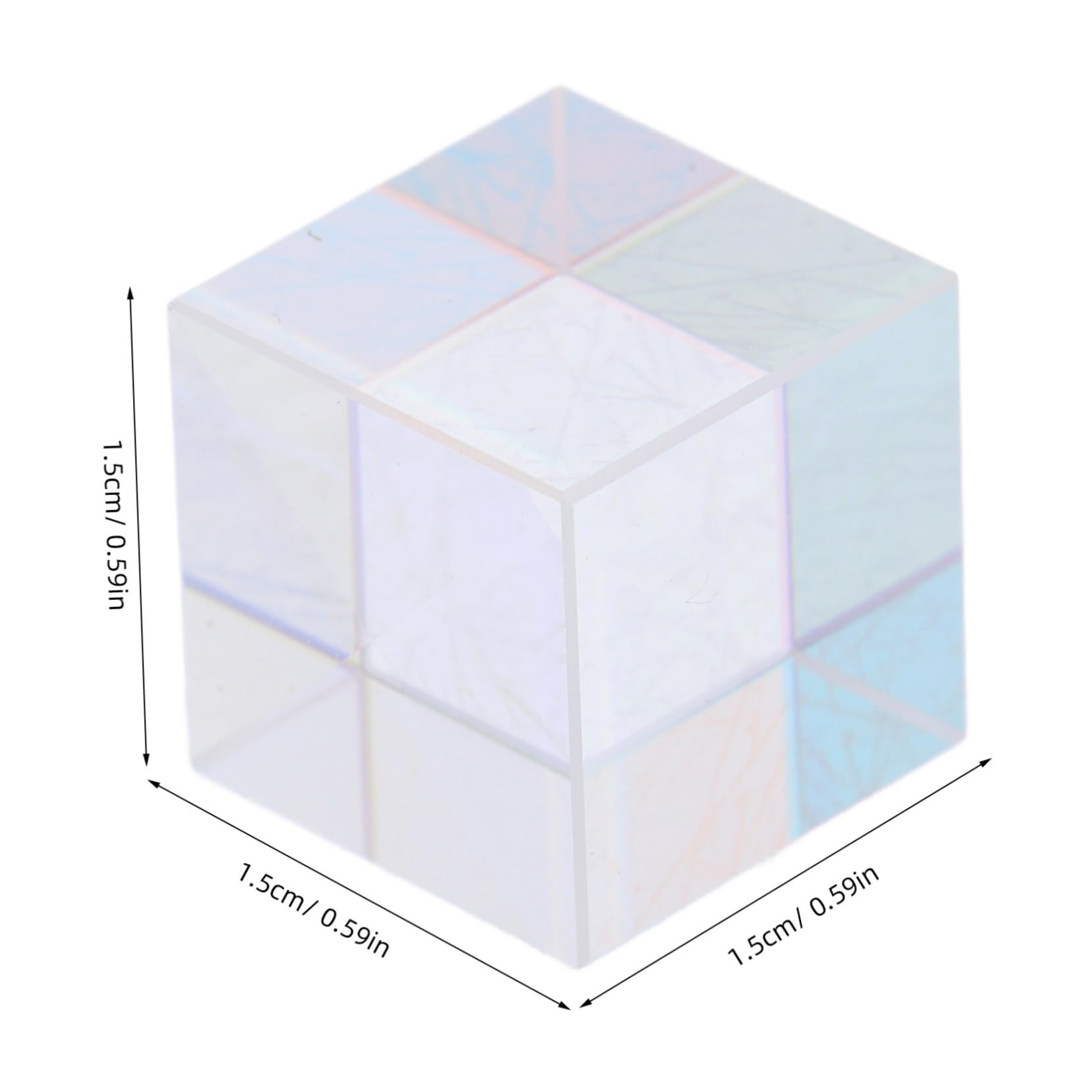 Zerodeko Physics Prism Dispersion Prism for Photography Lens Teaching Light Optics Science Cube for Desktop Decor Teaching Tool