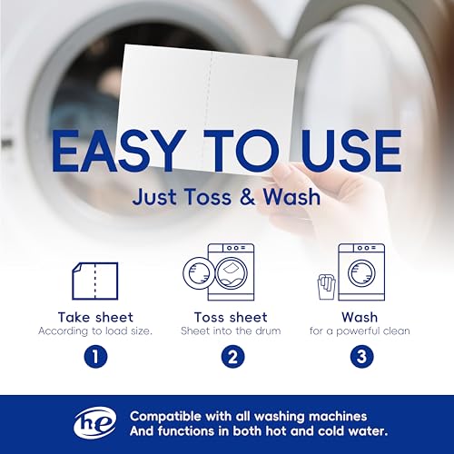 Image of Laundry Detergent Sheets - 30 Sheets (60 Loads) | Linen Scent | Quick Dissolve, Enzyme-Enhanced Formula | Eco-Friendly, Compact Envelope Packaging | No Residue, Travel Size Laundry Sheet