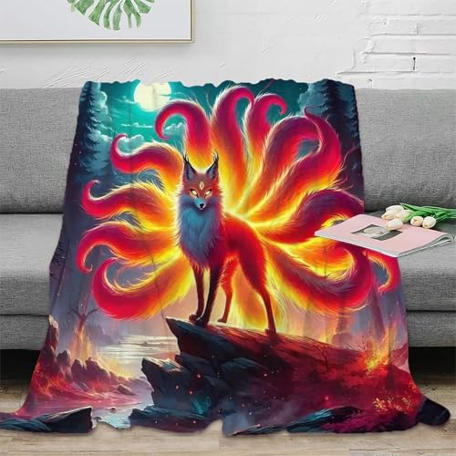 Couverture Fox à Neuf queues de lit en microfibre de qualité supérieure moelleuse - 2