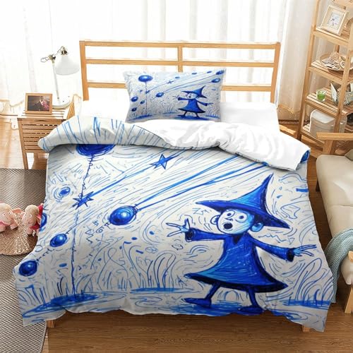 Housse de couette microfibre lit simple parure de lit 135x200cm zippée