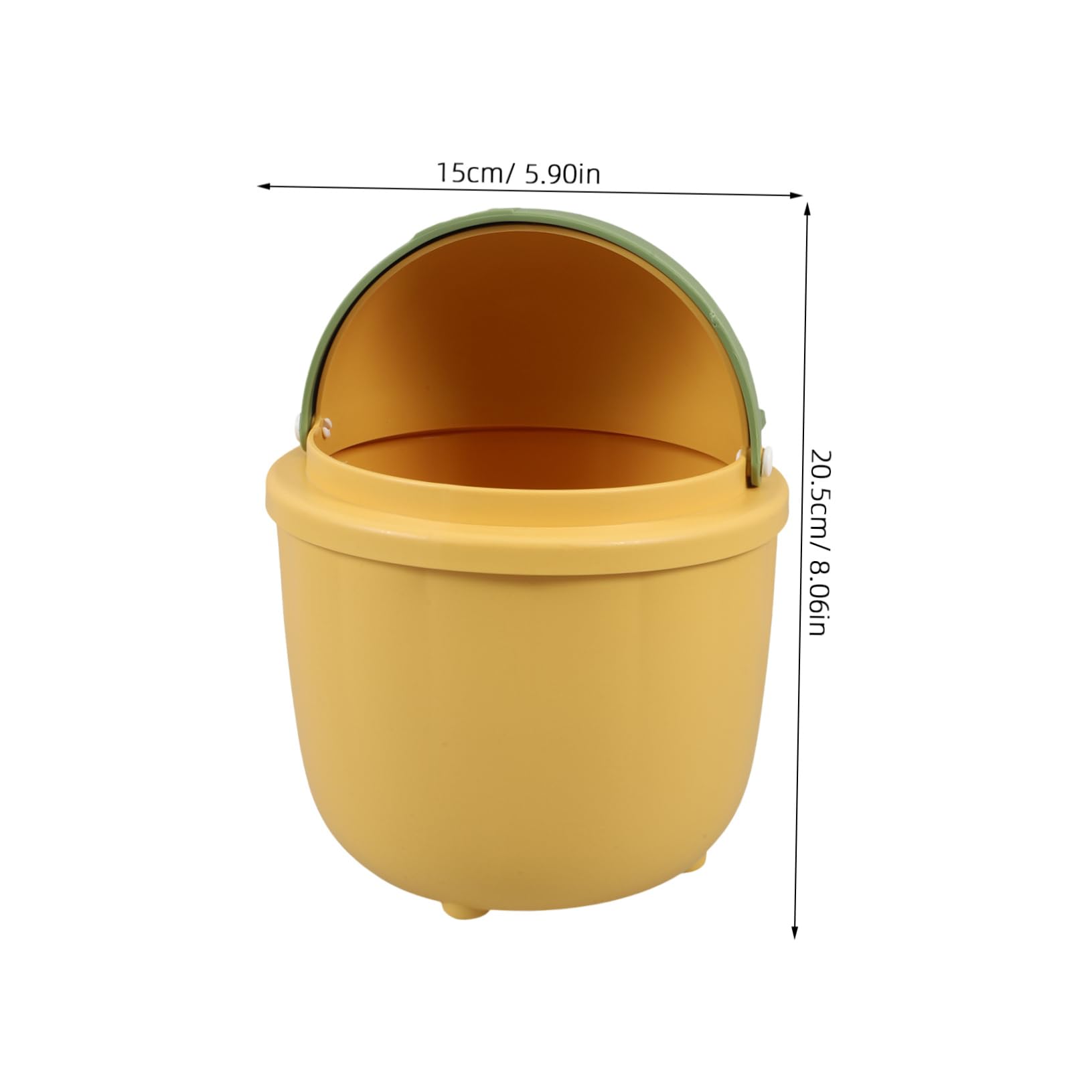 TOGEVAL Functional Flip Lid Mini Trash Can Small Rabbit Bin for Laundry Room Bathroom Office