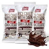 LIEBERS Dark Chocolate Rice Cakes, Kosher Certified Dairy Free, Gluten Free Snack (Dark Chocolate) Pack Of 3
