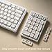 OHY XVX White Keycaps, MOA Profile Keycap Set, Minimalist Mac Style, Custom Cute Ceramic-Textured Keycaps for MX Switches Mechanical Keyboard-White Chocolate