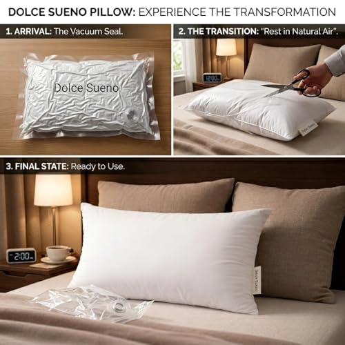 Image of Daily Use Sleeping Pillow | 61x41 Inch | White | Pack of 1 | Pillow Inserts | Super Soft.