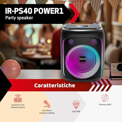 CASSA BLUETOOTH IRRADIO IR-PS40 POWER1 - 6