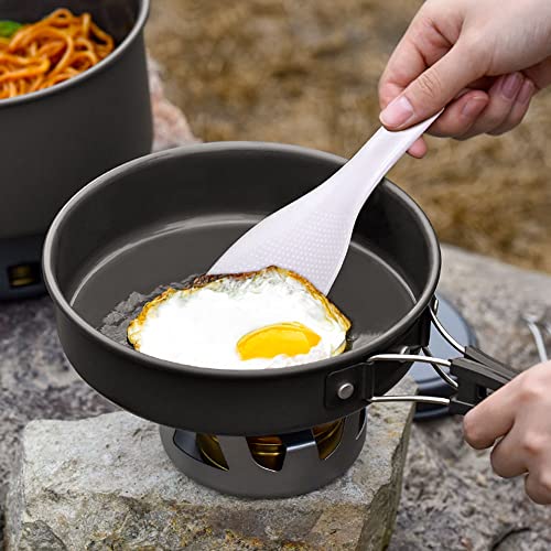 Odoland 15Pcs Camping Cookware Mess Kit, Camping Cooking Set, Portable Nonstick Camp Pots And Pans Set With Kettle, Plates Bowls For Outdoor Camping, Picnic, Hiking, Backpacking #TOP7