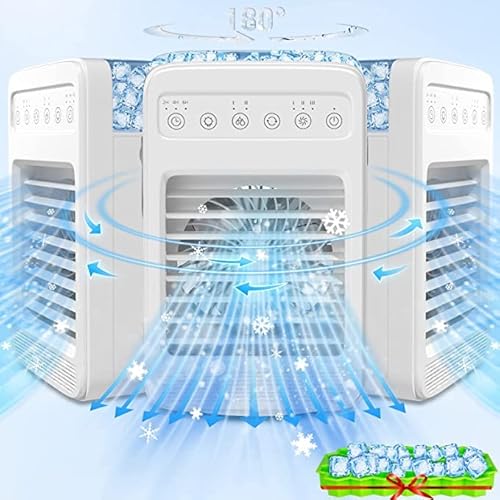Portable Air Conditioner,Oscillation Mini Air Conditioner, 4 Wind Speed Small ...