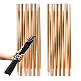 TRIWONDER Zeltstange 2 Stück - Aluminium Rod Zeltstange Ersatz Zubehör Zelt Bar Zelt Gebäude Stützstange Markise Rahmen Kit für Wandern Camping (Gold - 13.25ft)