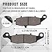 SOLLON Front and Rear Brake Pads for VN900 Vulcan Classic/Classic LT 2006-2014, VN900 Vulcan Custom 2007-2014, VN1500 1999-2004, VN1600 Vulcan Classic 2001-2008, VN1700 Vulcan 2009-2014
