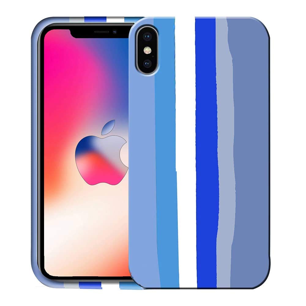 LINASO iPhone X Back Case Cover, Soft Liquid Silicone Fresh Bright