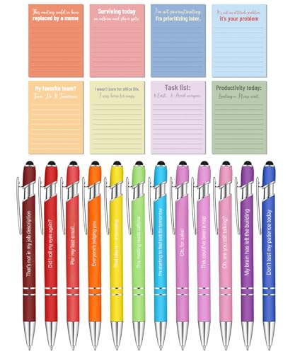 Mr. Pen- Sarcastic Sticky Notes and Funny Stylus Pens, 20 Pack