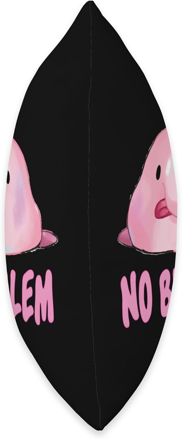 No Bloblem Meme Squishy Blobfish Lover Throw Pillow