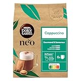 ‎Nescafé Dolce Gusto NEO Cappuccino - 30 Dosettes de café et 30 sachets de lait (5 boîtes de 6 dosettes et 6 sachets) - Compatibles uniquement avec les machines à café NESCAFÉ Dolce Gusto NEO