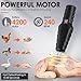 1 Pack Handheld Chicken Plucker, Electric Quick Poultry Plucker Machine for Removing the Pin Feathers, Portable Rechargeable Waterproof Feather Pluckers for Chicken Duck Goose Bird Turkey (Black)