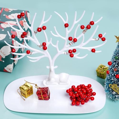 Wleozys 280 Pcs Christmas Wreath Accessories, Artificial Berries Orange Slices Pines Cones Acorn Cinnamon Sticks for Christmas Wreath Craft Party Decor - Image 4
