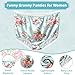 Dalycro Granny Panties Funny Unerwear for Women Big Mama Undies Gag Gift For Adults Men Christmas Stocking Stuffer Party (Cyan-Floral Rose, One Size)