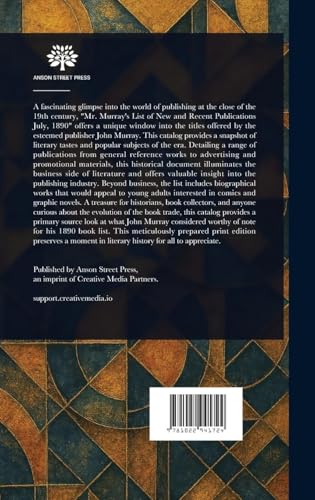 Mr. Murray's List of New and Recent Publications