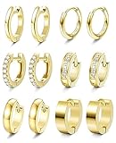 GESCHENK: Diese goldenen Ohrringe sind die perfekte Geschenkidee für Ihren Sohn, Ehemann, Freund, Liebhaber, Freunde, Familien zum Geburtstag, Weihnachten, Abschluss, Vatertag, Valentinstag, Jahrestage oder Verlobung, Hochzeit, Partys, Geschäft, Abschlussball, ect.