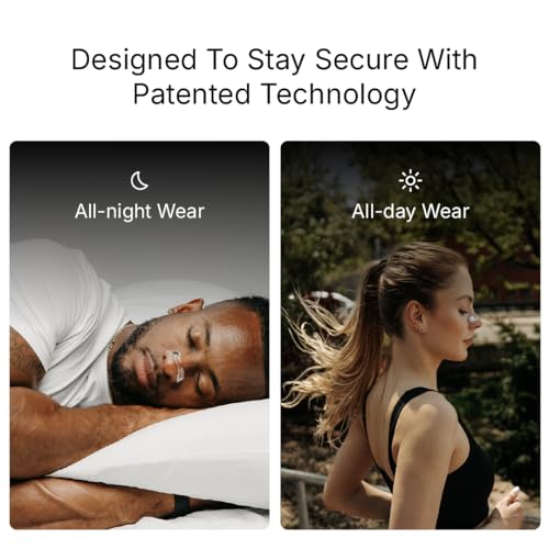 Image of Intake Breathing - Magnetic Nasal Strips Starter Kit | Reusable Band + Tabs | Nasal Strips for Sleep, Snoring, Breathing & Sports | Stronger Lift Than Traditional Nose Strips | 4 Sizes, 30 Tabs, Clear