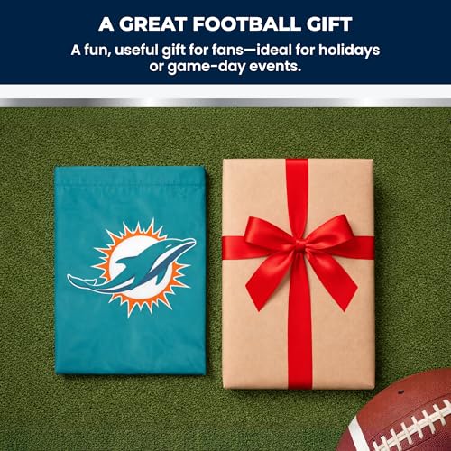 The Party Animal NFL Miami Dolphins NFL flaga ogrodowa, Aqua, 45 cm x 31,8 cm