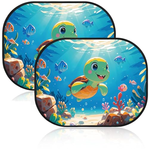 Augshy Pare Soleil Voiture Bébé, 2 Pcs Pare Soleil 44 x 36 cm pour Vitres de Voiture, Convient à la Plupart des Voitures
