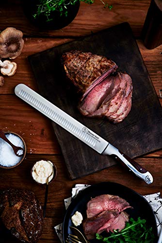 Hammer Stahl 10-Inch Carving Knife, X50Crmov15 Forged German High Carbon Steel Meat Knife With Quad-Tang Pakkawood Handle - Perfect Brisket Slicing Knife #TOP1