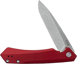 Case xx Knives Kinzua Frame Lock 64661 Red Aluminum S35VN Spear Pocket Knife