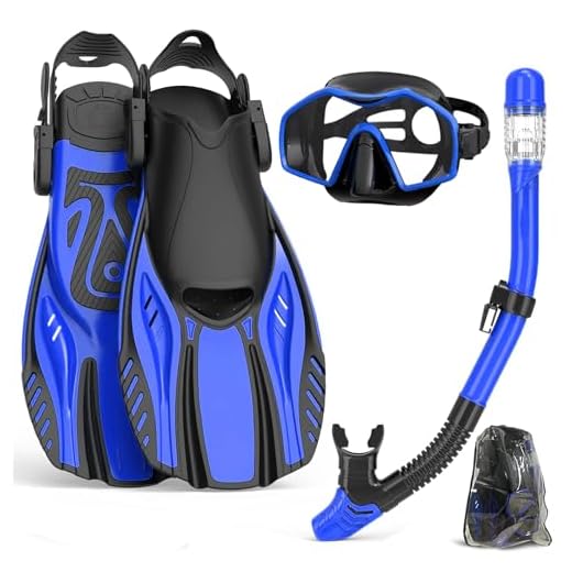 Keephigher Snorkeling Gear for Adults,Mask Fins Snorkel Set,Panoramic View Diving Mask Anti-Fog,Dry Top Snorkel,Dive Flippers and Travel Bag for Swimming,Snorkeling Diving