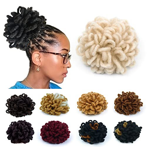 KGBFASS Blonde Loc Buns For Black Women Drawstring Ponytail (613#)
