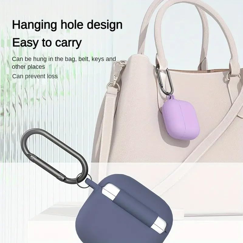 Image of Airpods 4 Cover Silicone Case (2024) Active Noise Cancellation (ANC) with Keychain Protective Case (Green)