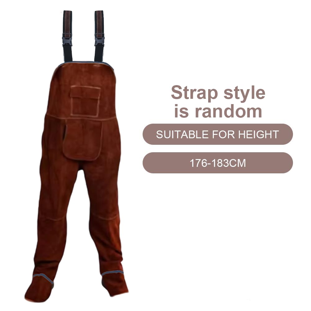 Hrippy Peto De Soldadura Impermeable con Tirantes, Ropa De Trabajo Resistente Desgaste para Hombre, Ideal para Soldadores, Herreros Y Obreros.
