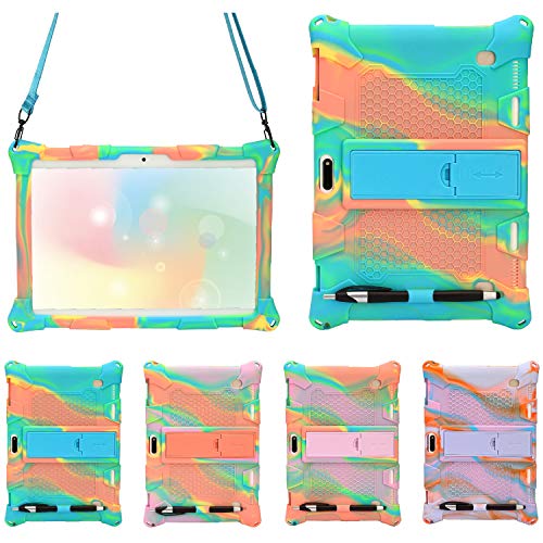 AKNICI-Funda-para-Tablet-TOSCIDO-X108-M863BEISTA-X109LNMBBS-X30-N10-X109YESTEL-X7HaehneGOODTEL-G3ZONKOSUMTABMEBERRY-K107-M6Dragon-Touch-K10-Max10VeidooLapizCorrea-de-HombroPink-Azul