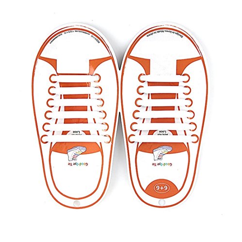 KUYiA No Tie Schnürsenkel, Kinder und Erwachsene Wasserdichter Elastische Shoelaces, Flache Flexible Silikon Laces für Gehen Athletic Running Sports Fashion Freizeitschuhe Sneaker Stiefel Brettschuhe