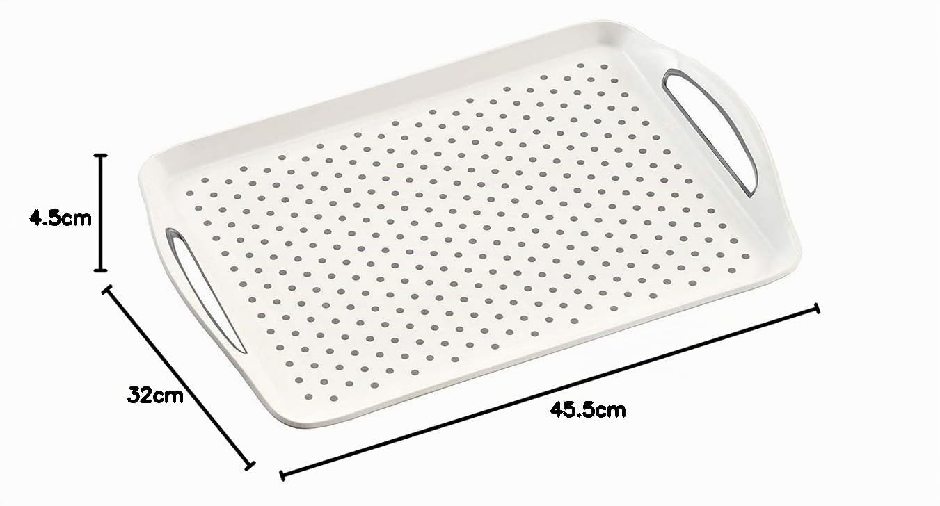 Kesper Bandeja Antideslizante Blanco (Paquete de 2)