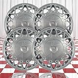 Brighter Design Set of 4 15' Screw-on Silver Hubcaps for Buick Century 1997-2005