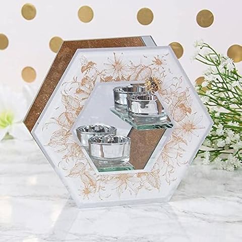 Lesser and Pavey Honeycomb Mirror Tea Light Holder Cover
