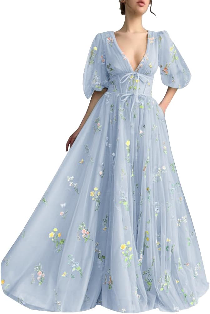 Fanciest Women's Halter Prom Dresses Long 2025 Appliques Backless Evening Formal Dress Gowns