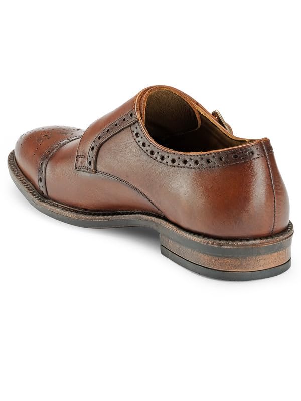 Image of TEAKWOOD LEATHERS Men Formal Monk Shoes Perfect for Semi Casual, Parties & Other Occasions Comfort, Durable Genuine Leather Monks Shoe for Men | SH MJ-57 P